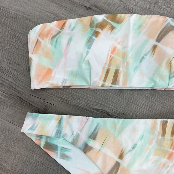 ☀️RVCA☀️ DYE DREAM BANDEAU DYE DREAM CHEEKY BIKINI SET - Picture 7 of 15